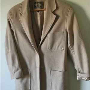 Vintage Express wool blazer jacket, tan, size XS